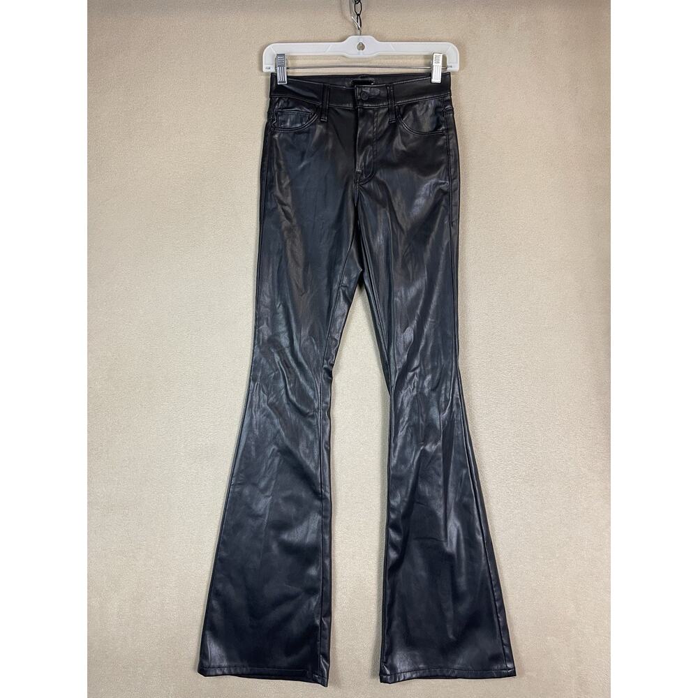 Mother Pants Womens 24 Black The Weekender Hell Mid Rise Flare Leg Stretch